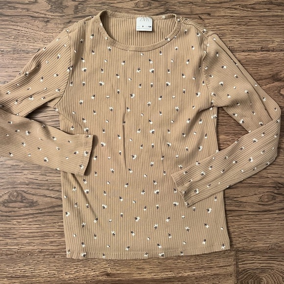 Zara Other - Zara girl long sleeve ribbed shirt floral size 9